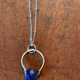 Get lucky -Hand forged Necklace -sterling silver - GLNKS