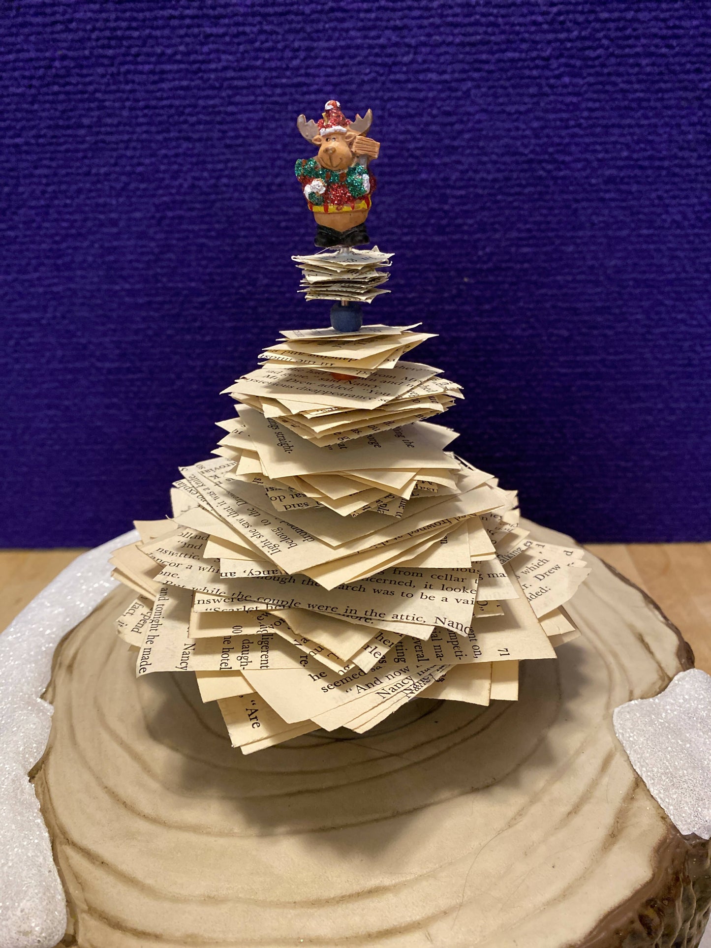 Book Page Christmas Trees