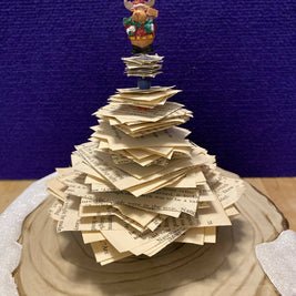 Book Page Christmas Trees