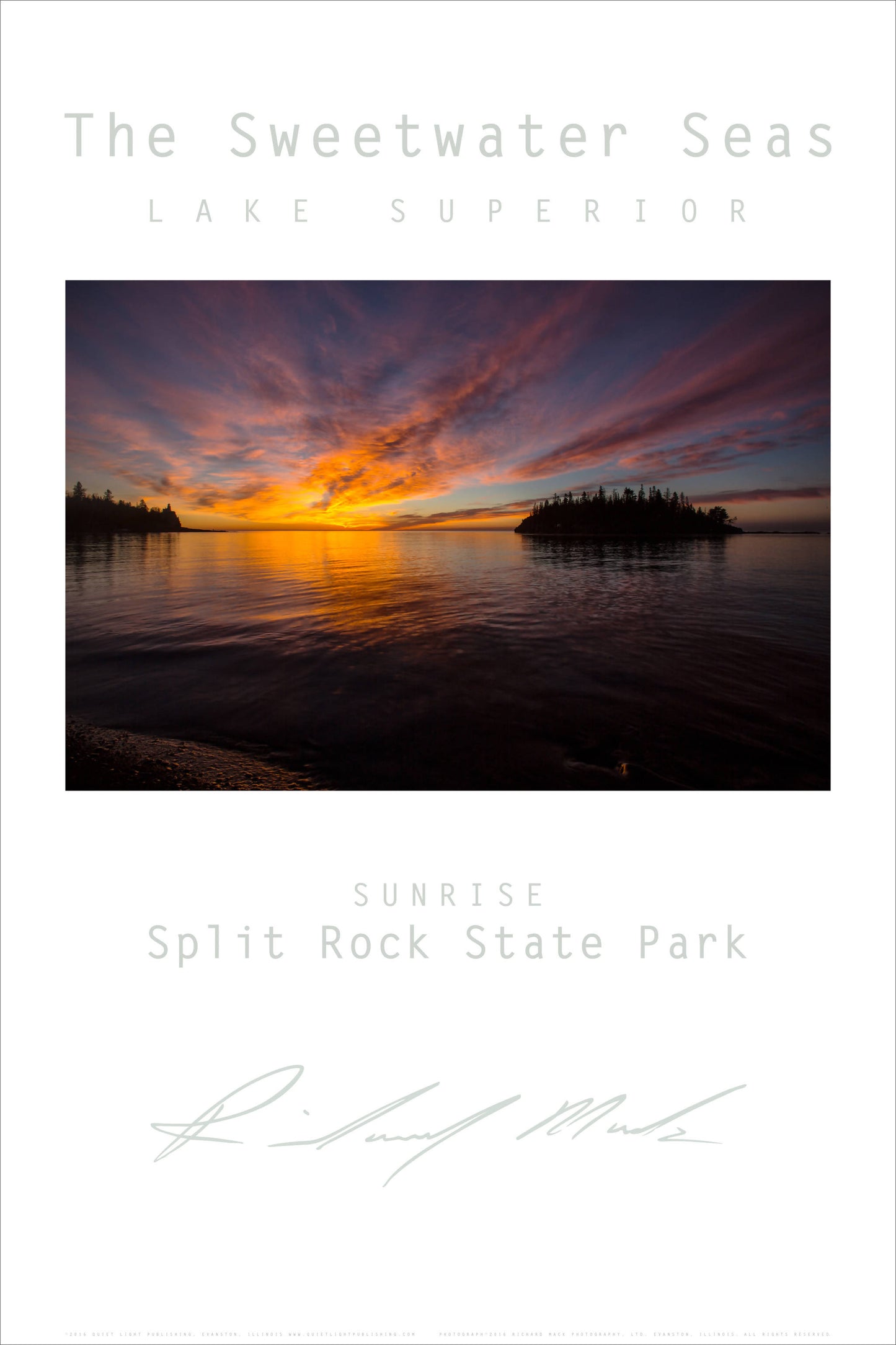Sweetwater Seas Fine Art Poster - Lake Superior, Sunrise, Split Rock S.P.