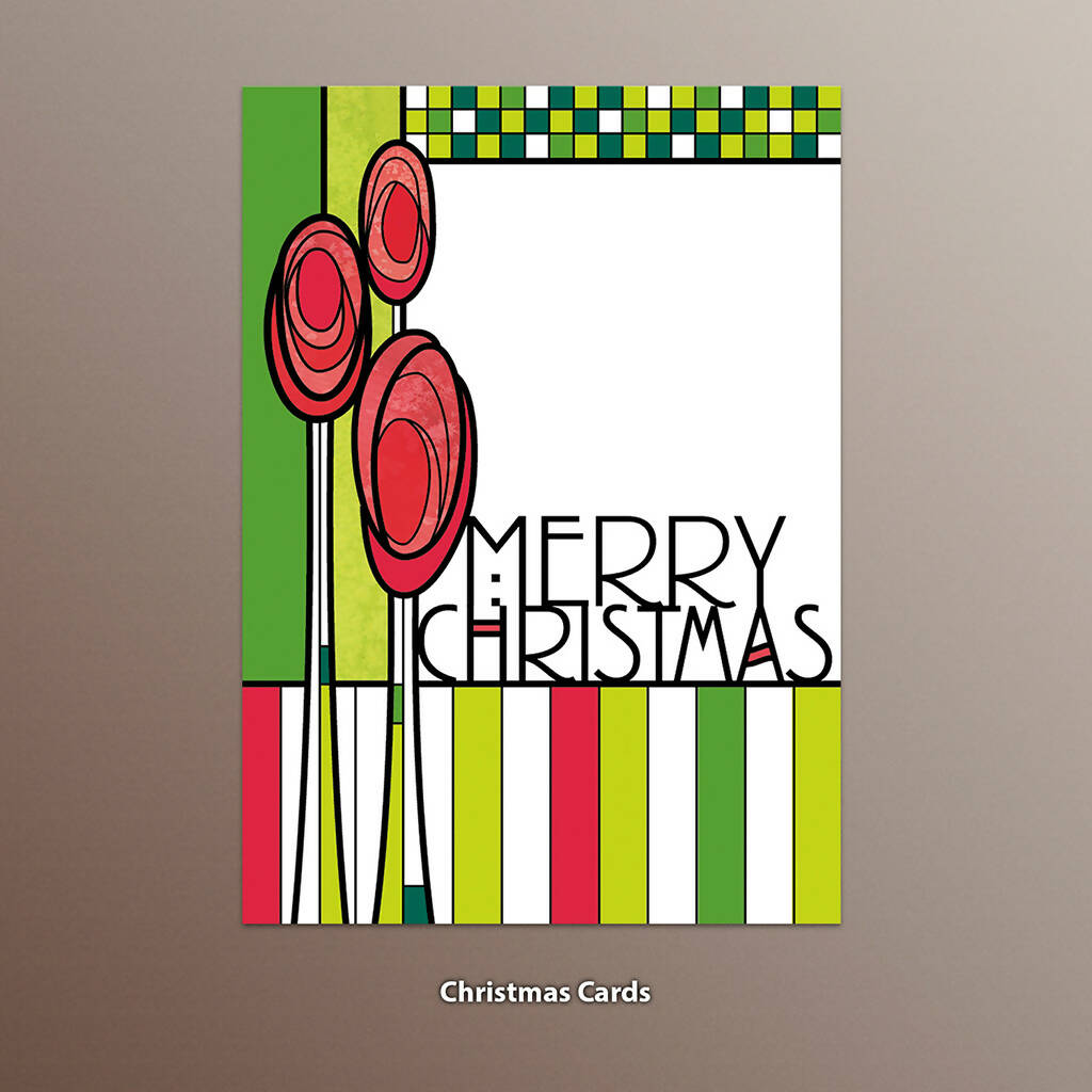 Christmas Cards, Charles Rennie Mackintosh Style