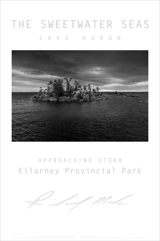 Sweetwater Seas Fine Art Poster - Lake Huron, Kilarney Provincial Park, Island and Storm