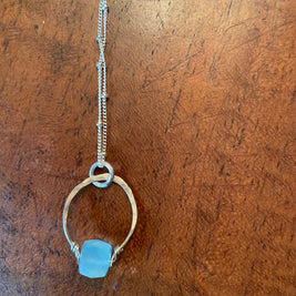 Get lucky -Hand forged Necklace -sterling silver - GLNKS