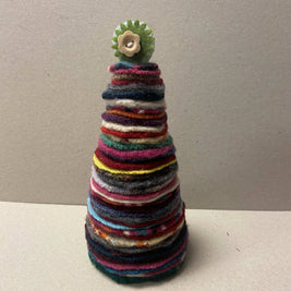 Medium Repurposed Sweater Felted Wool Tree