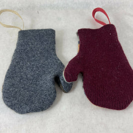 Mini Mitten Stocking Repurposed Sweater Felted Wool