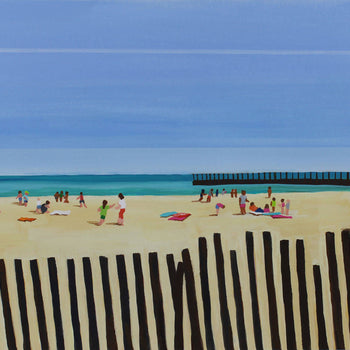 Lee Street Beach Crowd Print