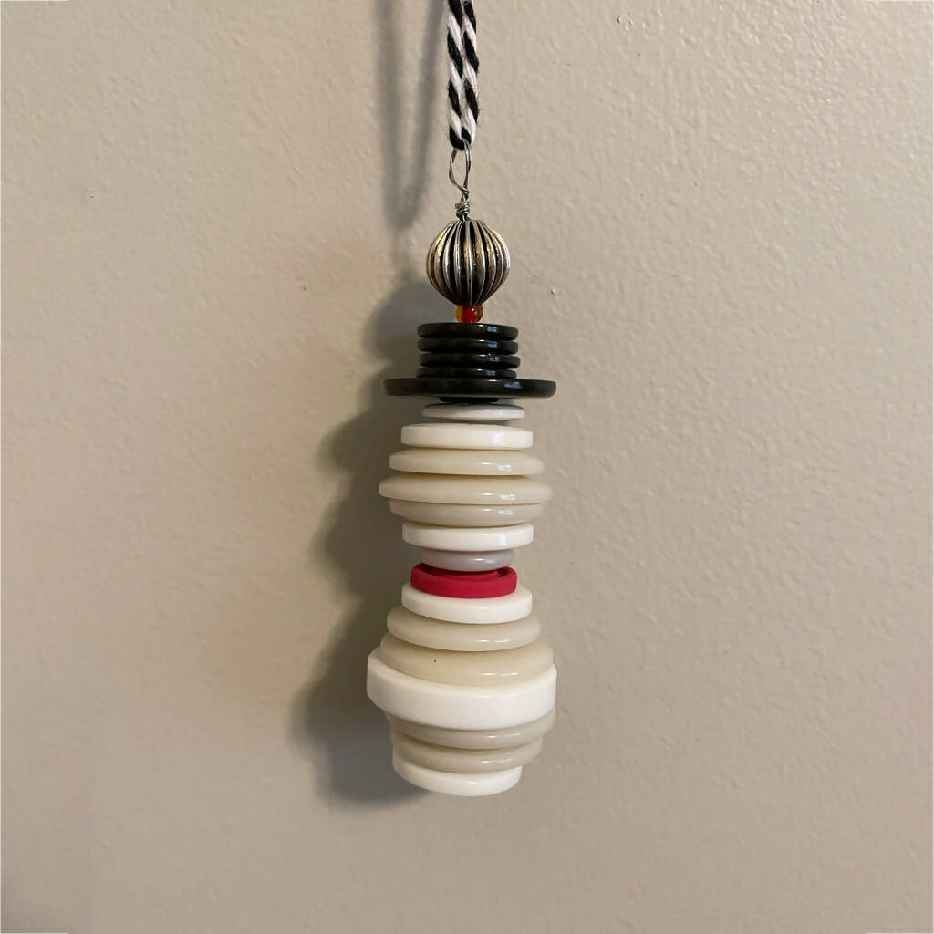 Snowmen Button Ornaments