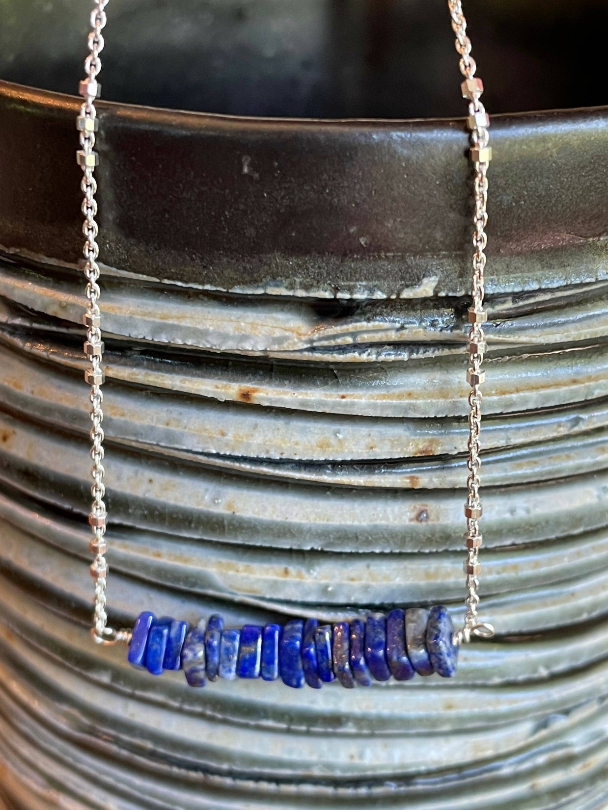 Sacred Lines Necklace Silver -SLNKS