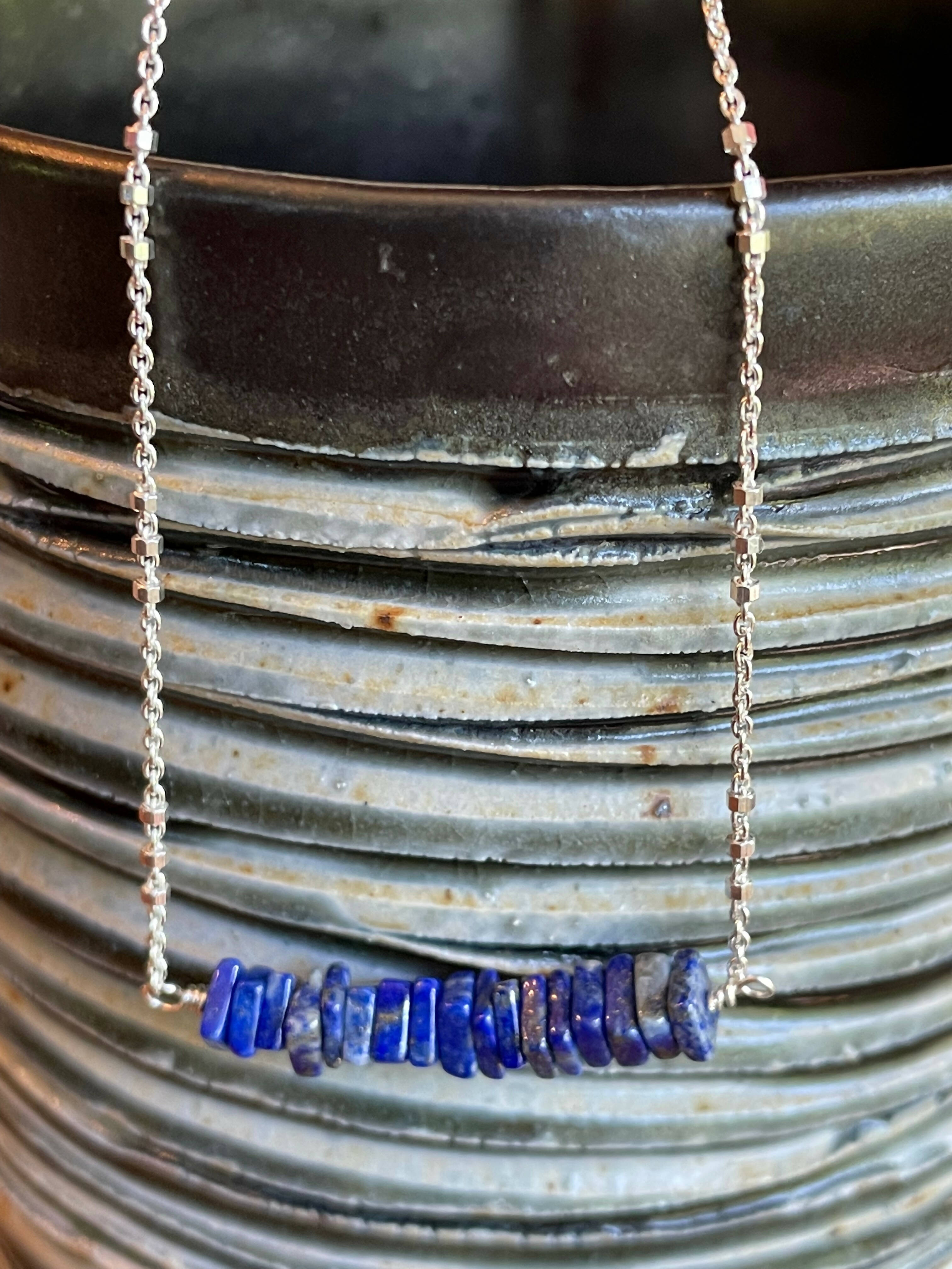 Sacred Lines Necklace Silver -SLNKS