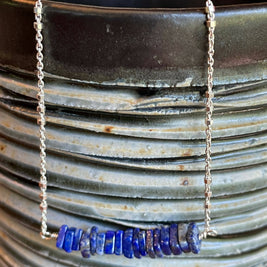 Sacred Lines Necklace Silver -SLNKS