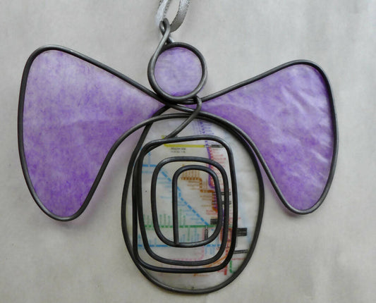 Purple Line angel with loops
