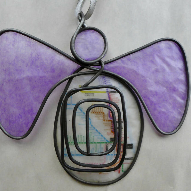 Purple Line angel with loops