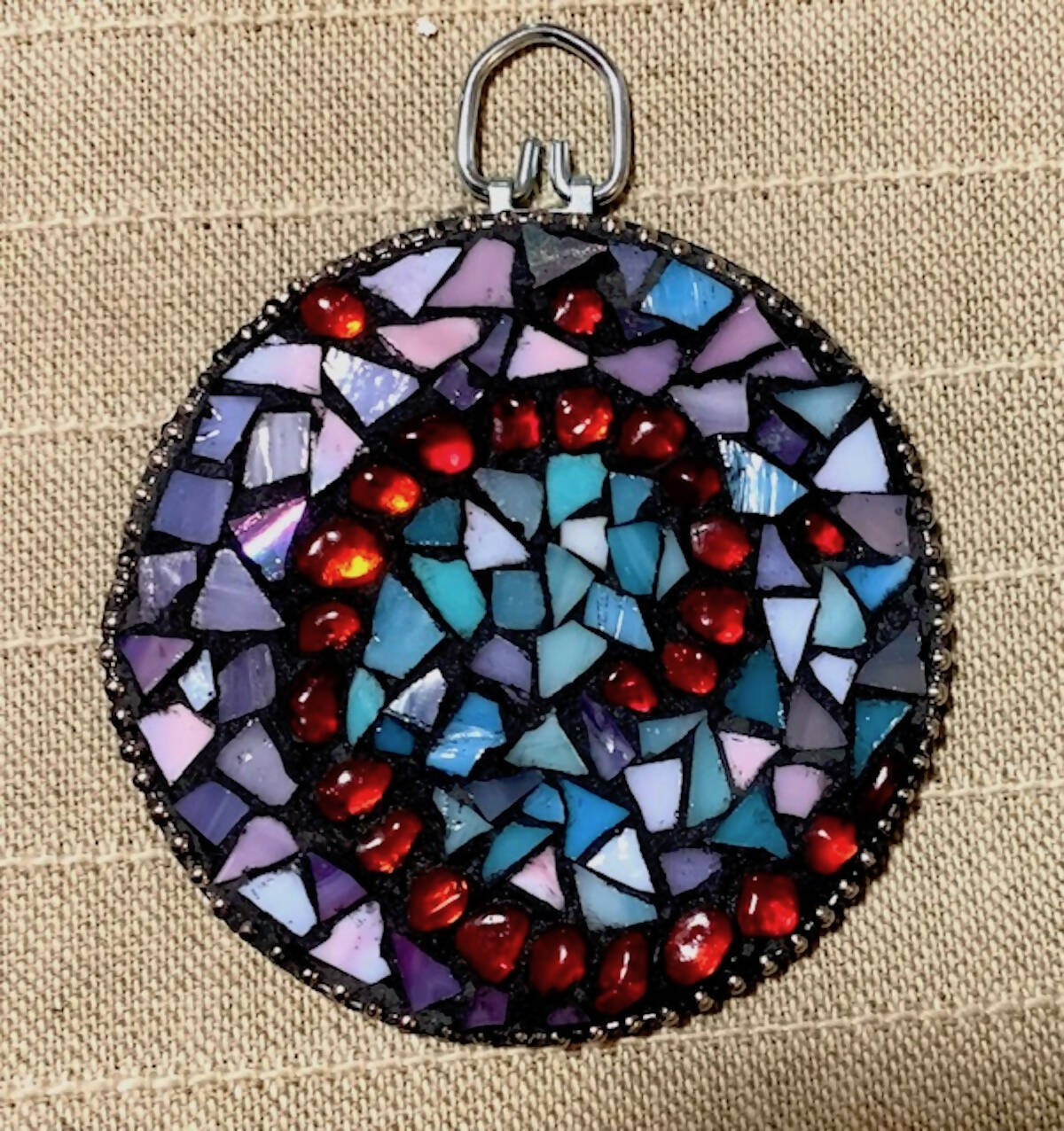 Mosaic Ornament: Red Wave