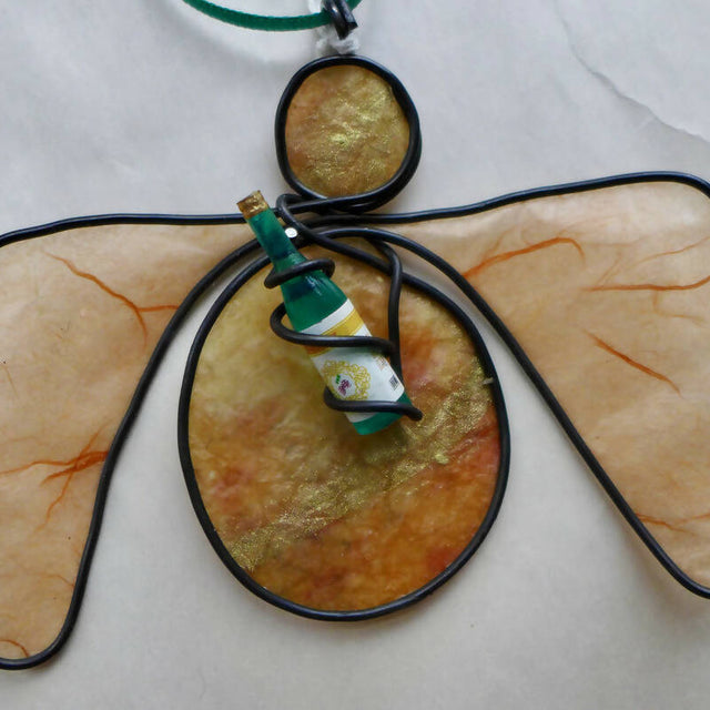 Prosecco wine Angel Ornament