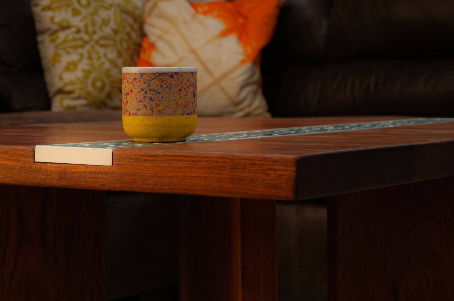 Jatoba Coffee Table with Mosaic