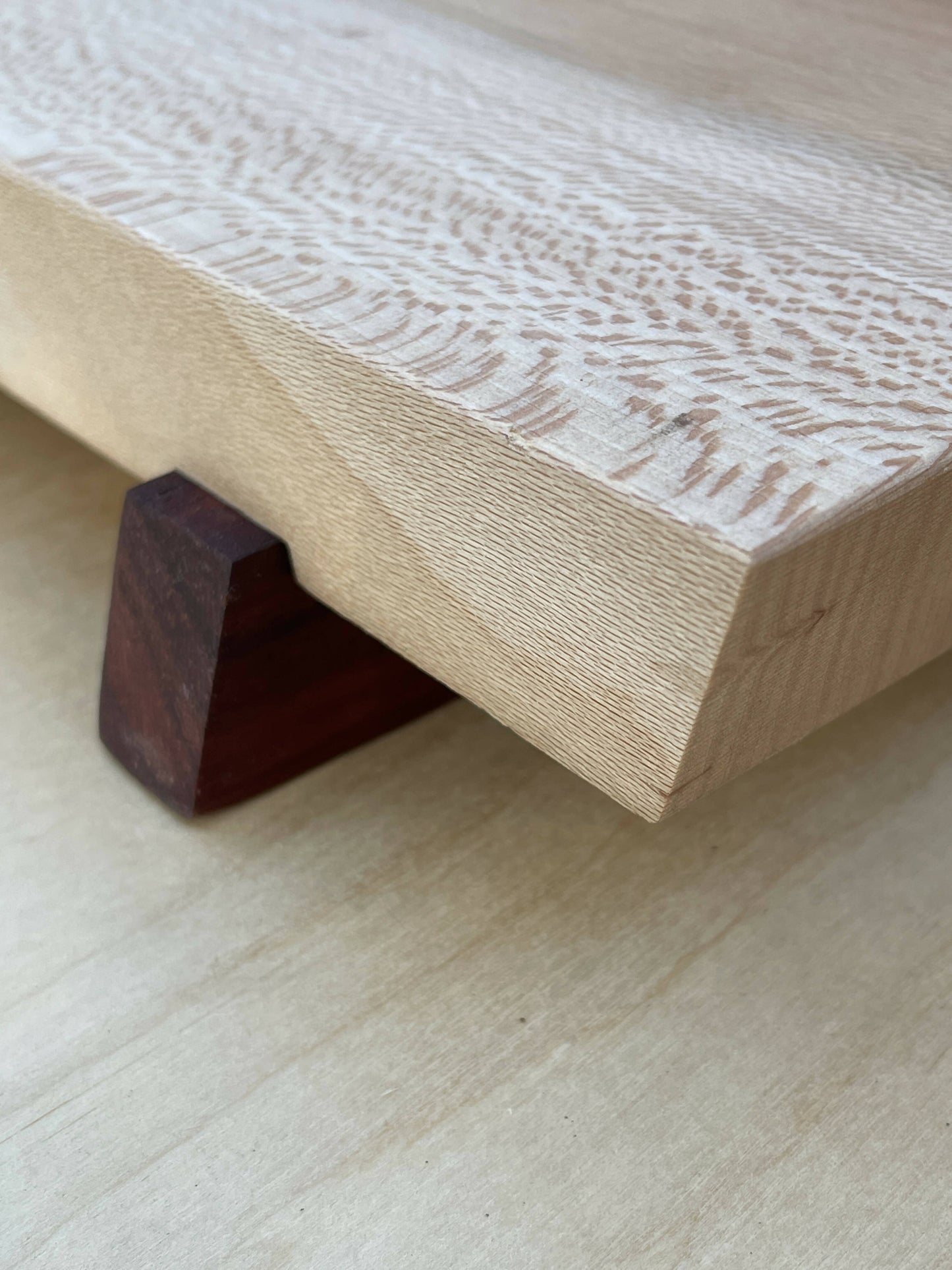 Quarter Sawn Sycamore Charcuterie Board with Floating Top