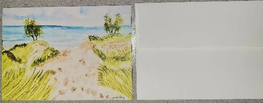 3.5x5 Seascape Watercolor Printed Card