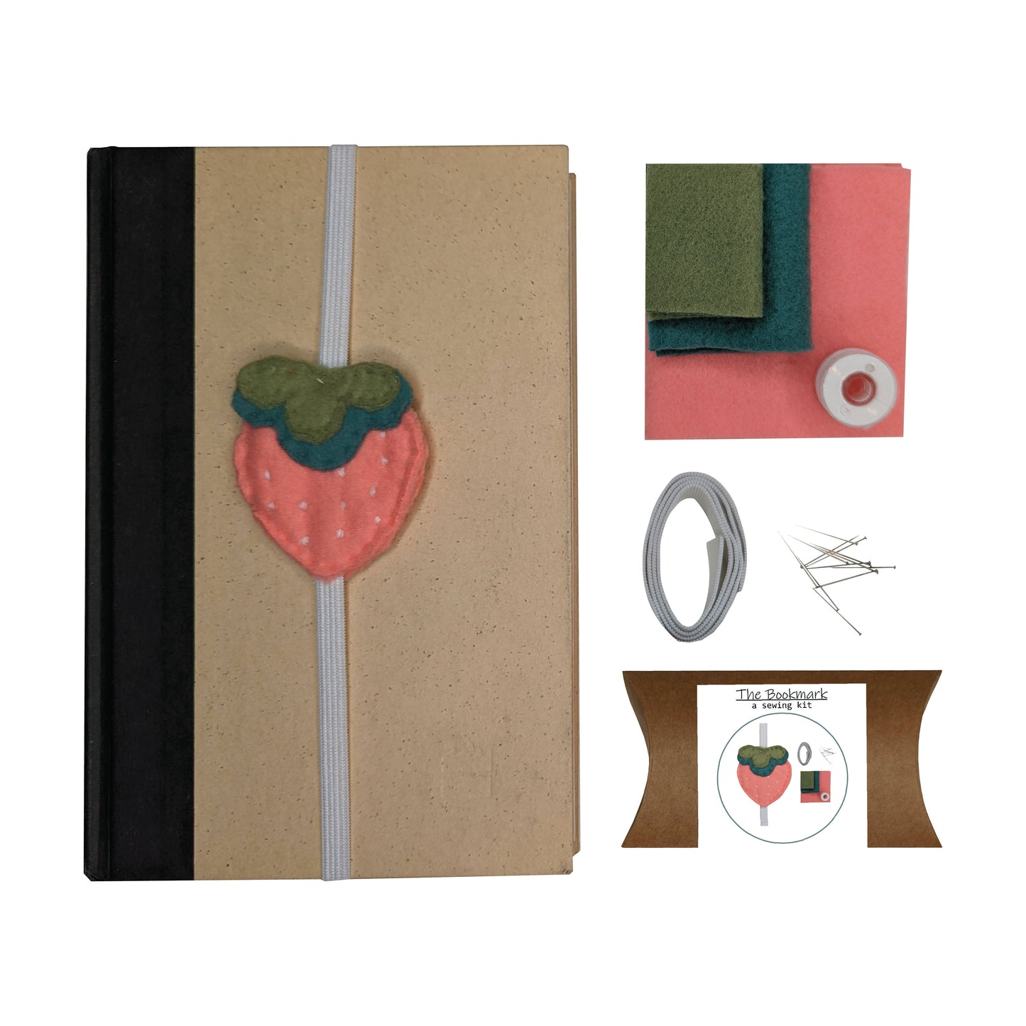 The Strawberry Bookmark Sewing Kit