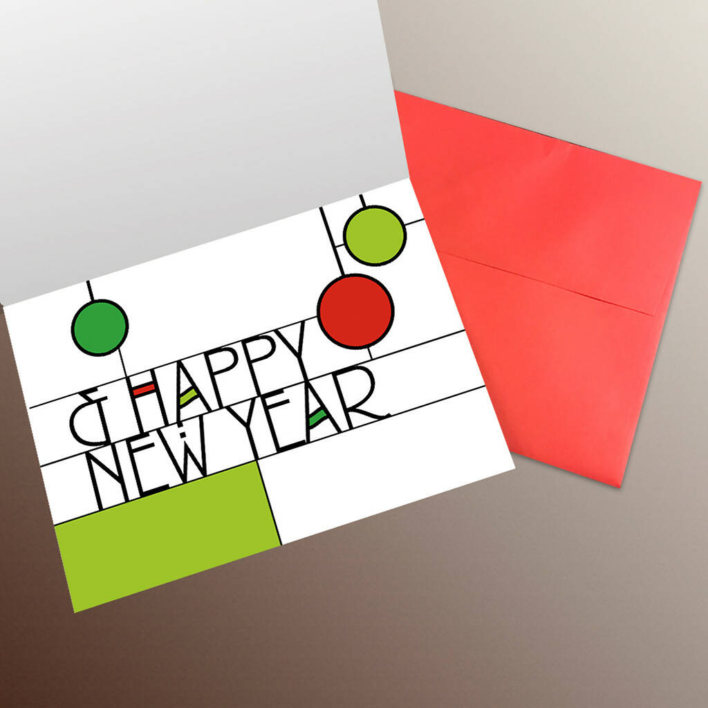 Christmas Cards, Prairie School Design Style