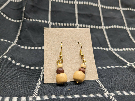 Upcycled wood earrings