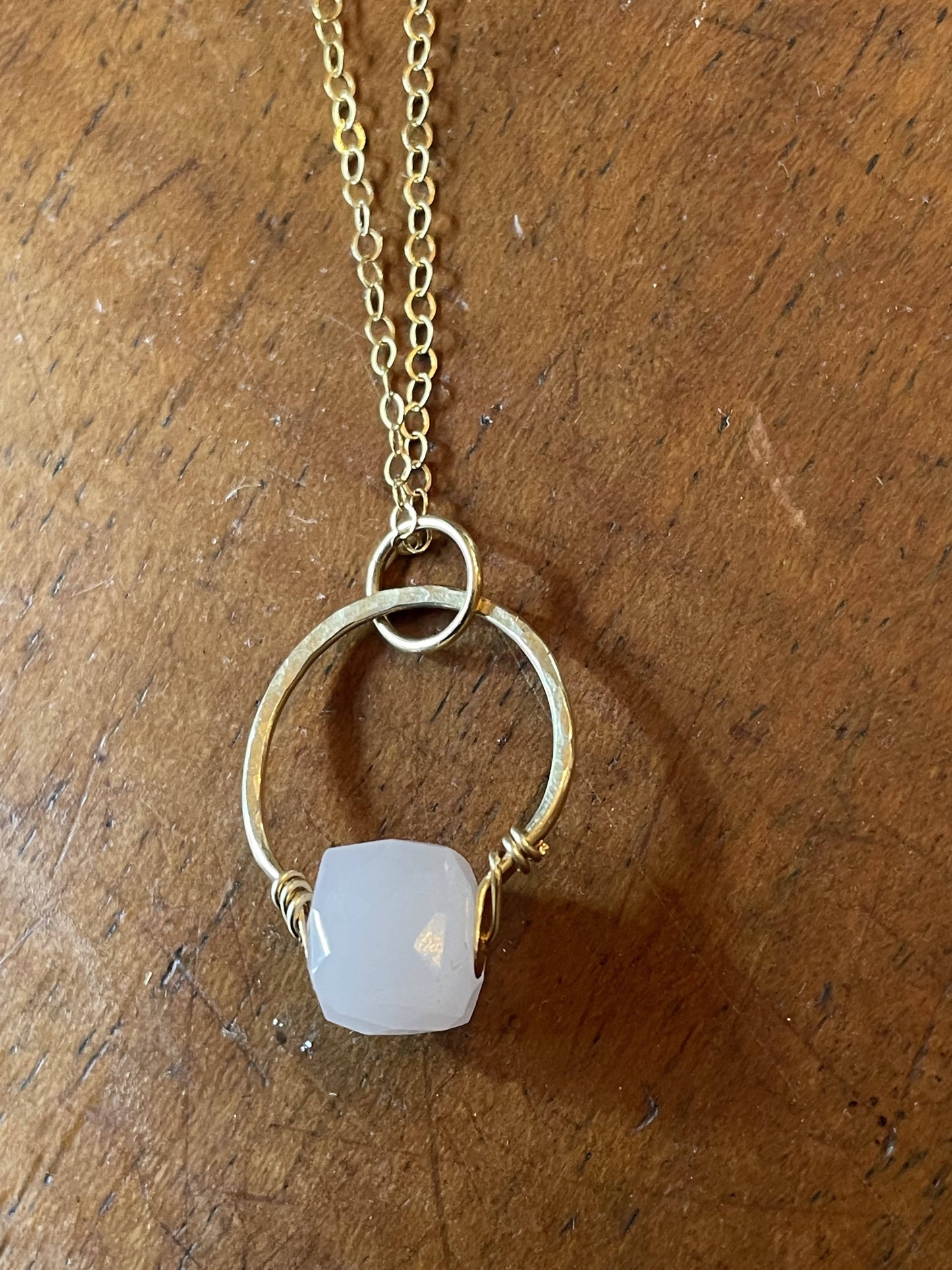 Get lucky Hand forged gold pendant - GLNKG