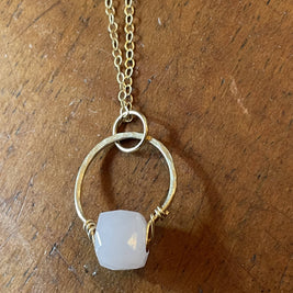 Get lucky Hand forged gold pendant - GLNKG