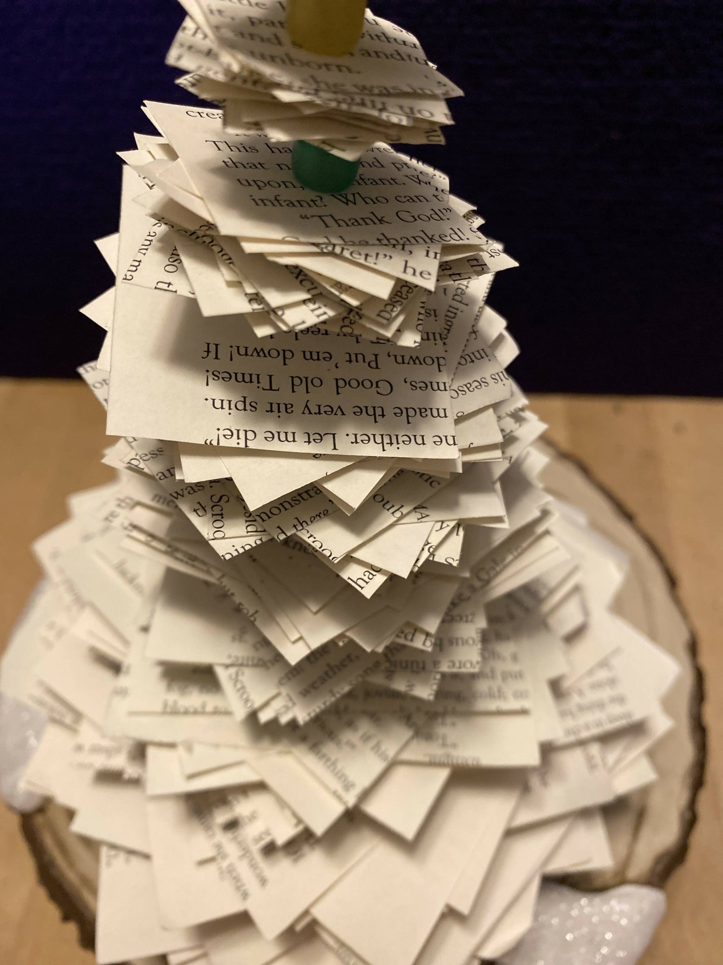 Book Page Christmas Trees