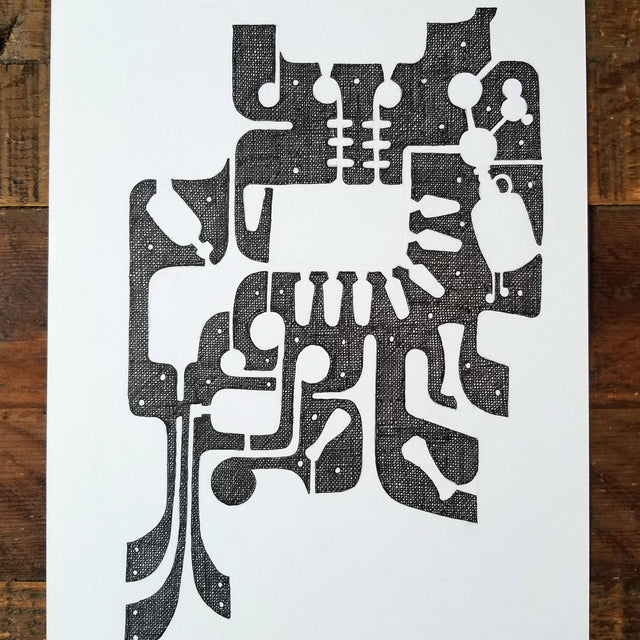 "Triple Filtered" ink drawing