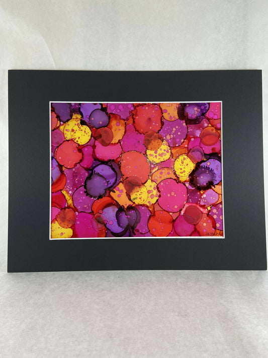 Fiesta Alcohol Ink Rainbow Abstract 11 x 14