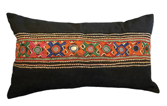 Vintage Indian Embroidery Pillow