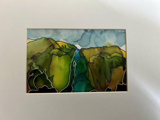 The Canyon - Alcohol Ink Painting