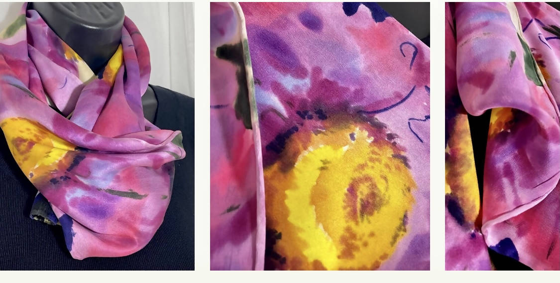 Echinacea Silk Scarf