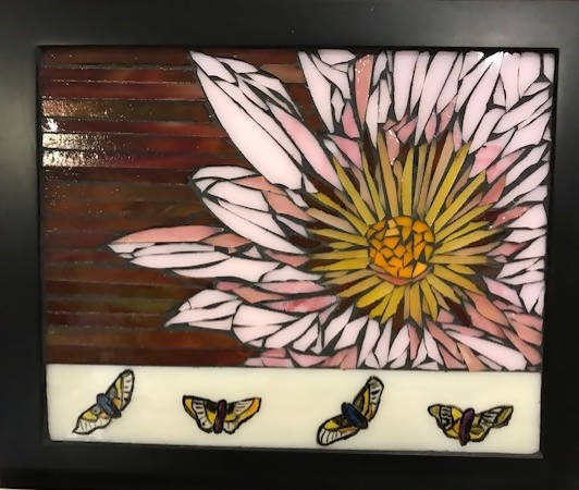 Moth Dance - Stained Glass Mosaic