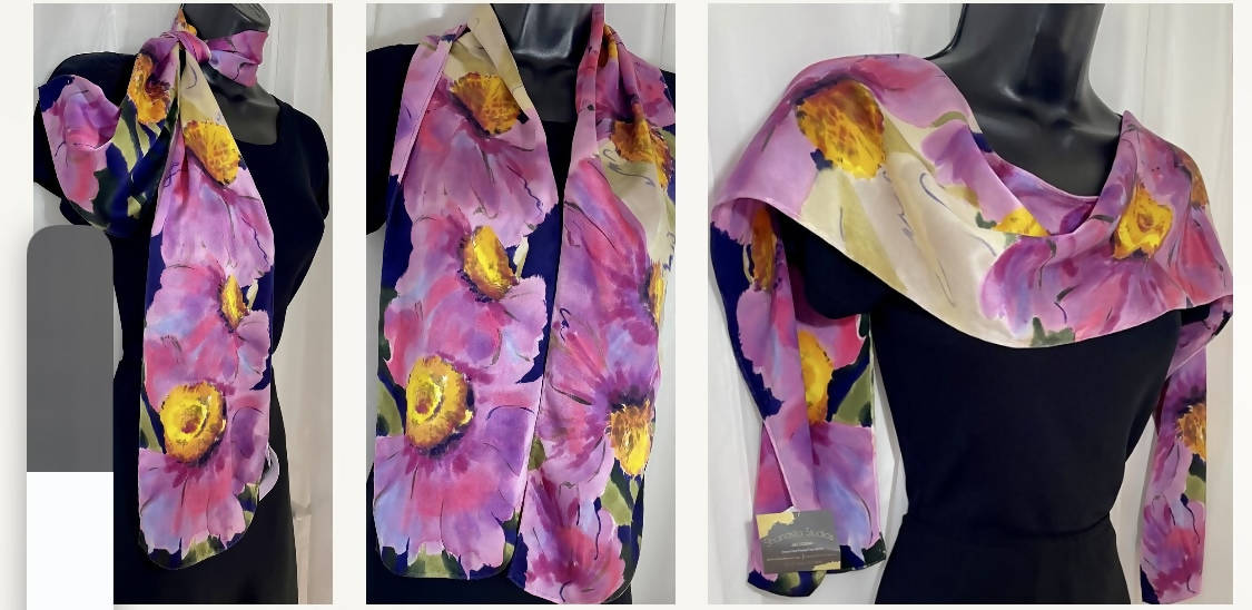 Echinacea Silk Scarf