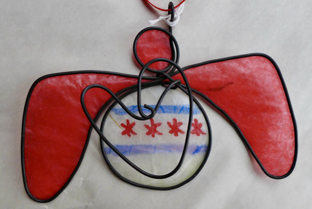 Chicago Flag Angel Ornament