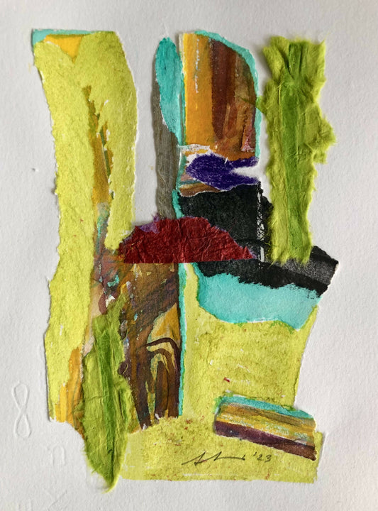 Abstract Collage: Chartreuse
