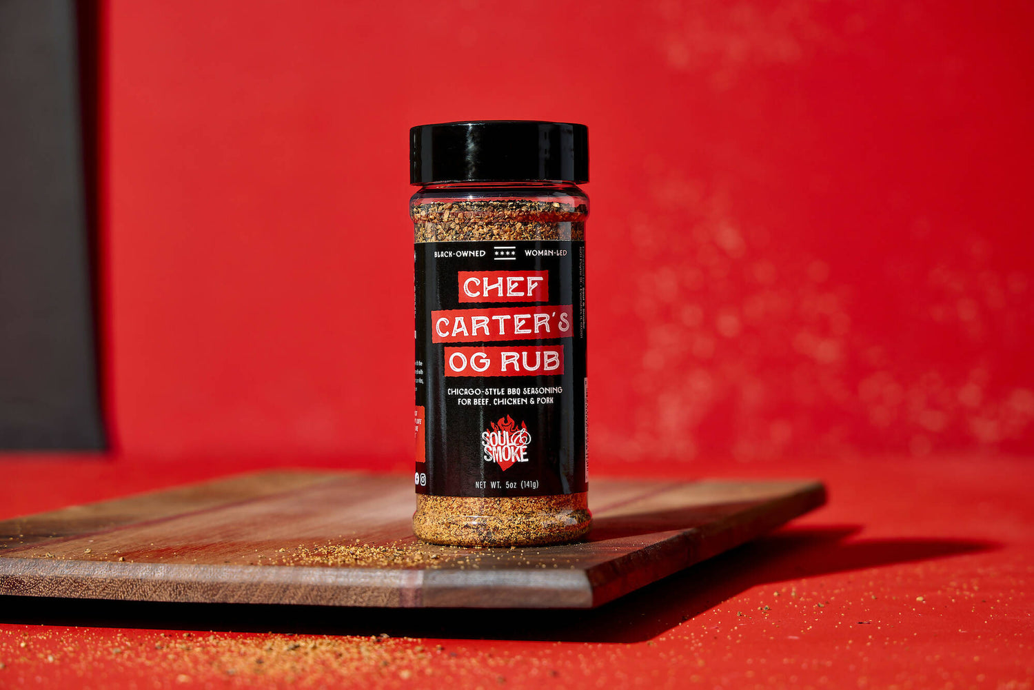 Spice Rub Red and Wood Background WEB