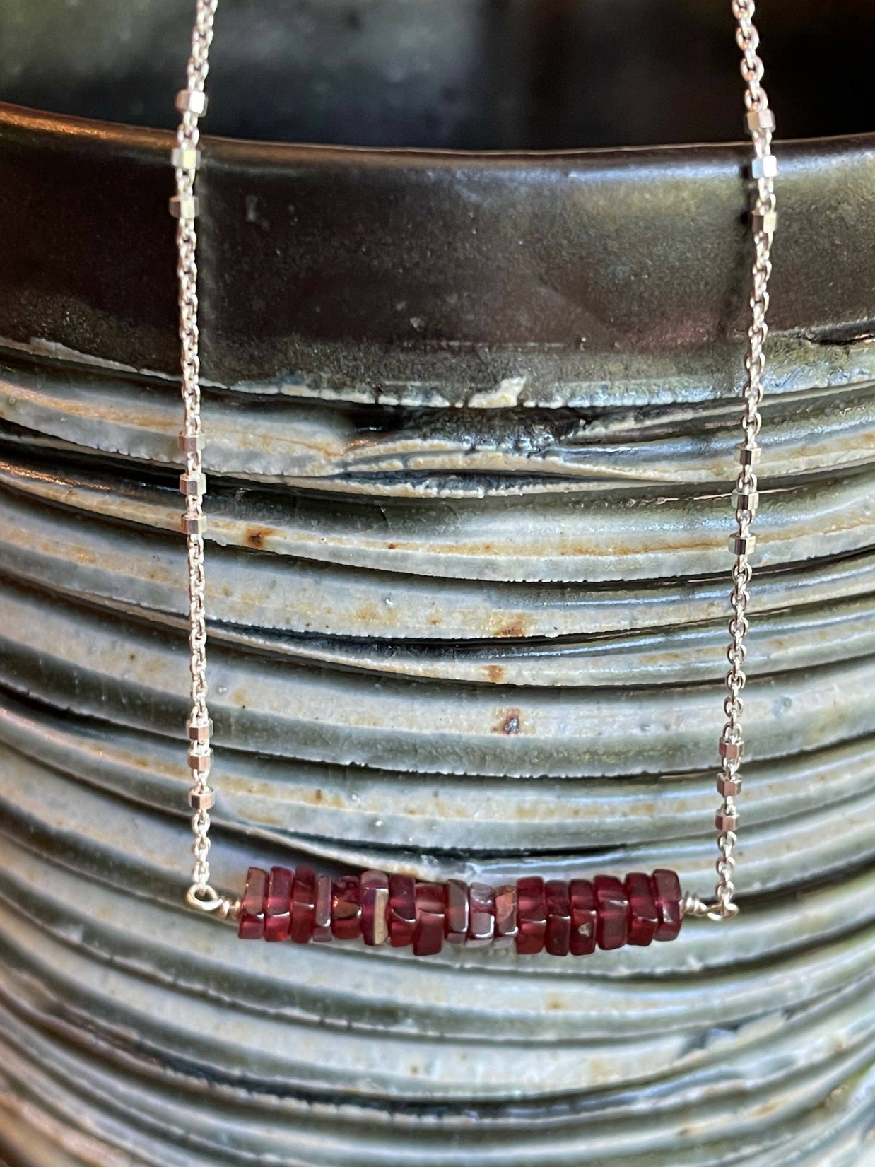Sacred Lines Necklace Silver -SLNKS