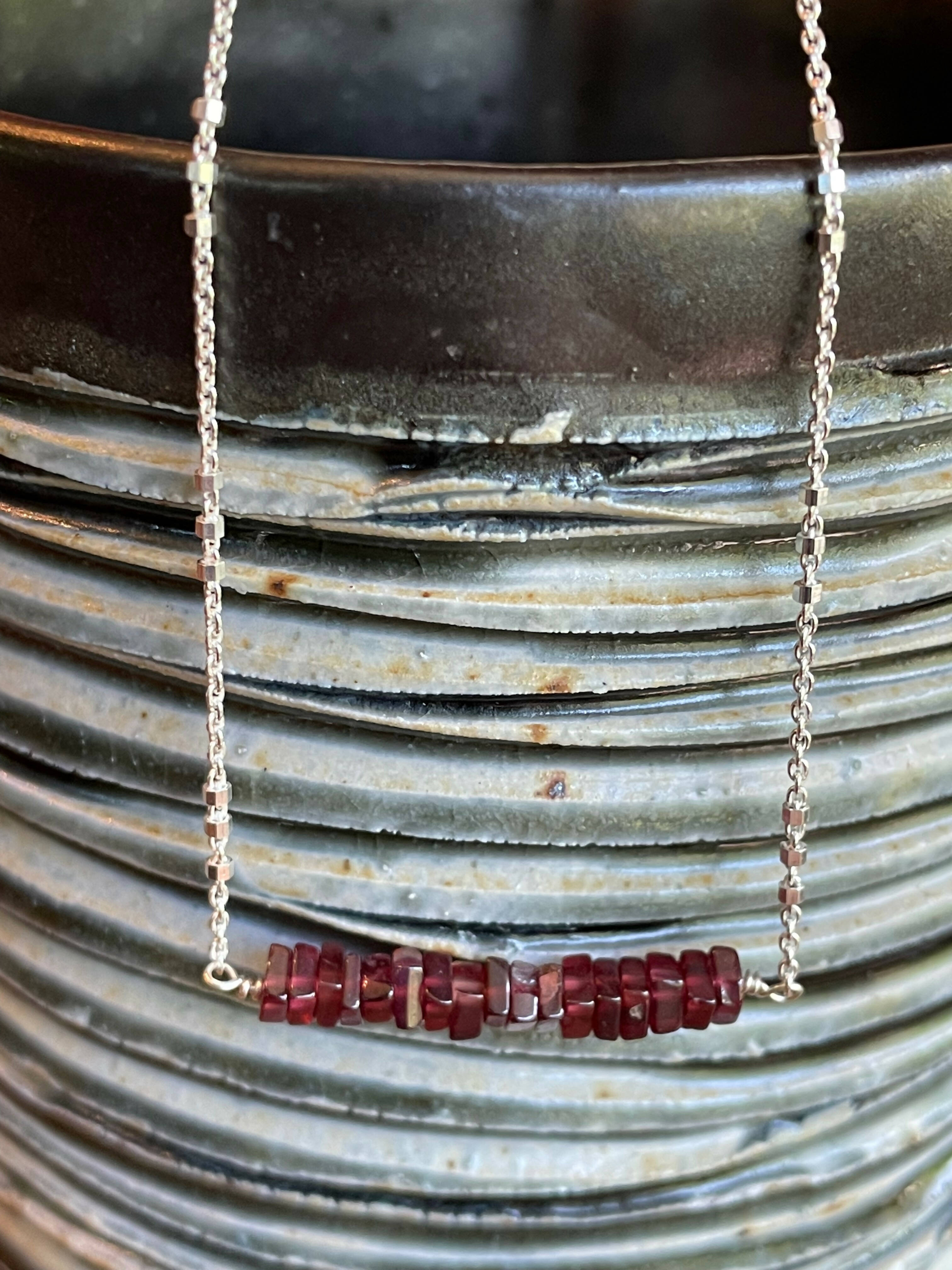 Sacred Lines Necklace Silver -SLNKS