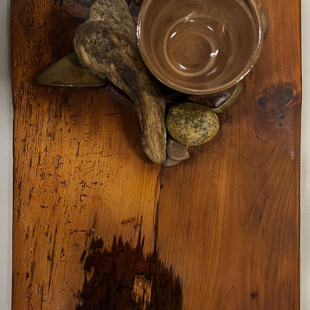 Rustic wood serving tray