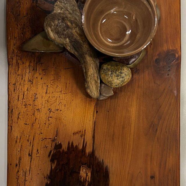 Rustic wood serving tray