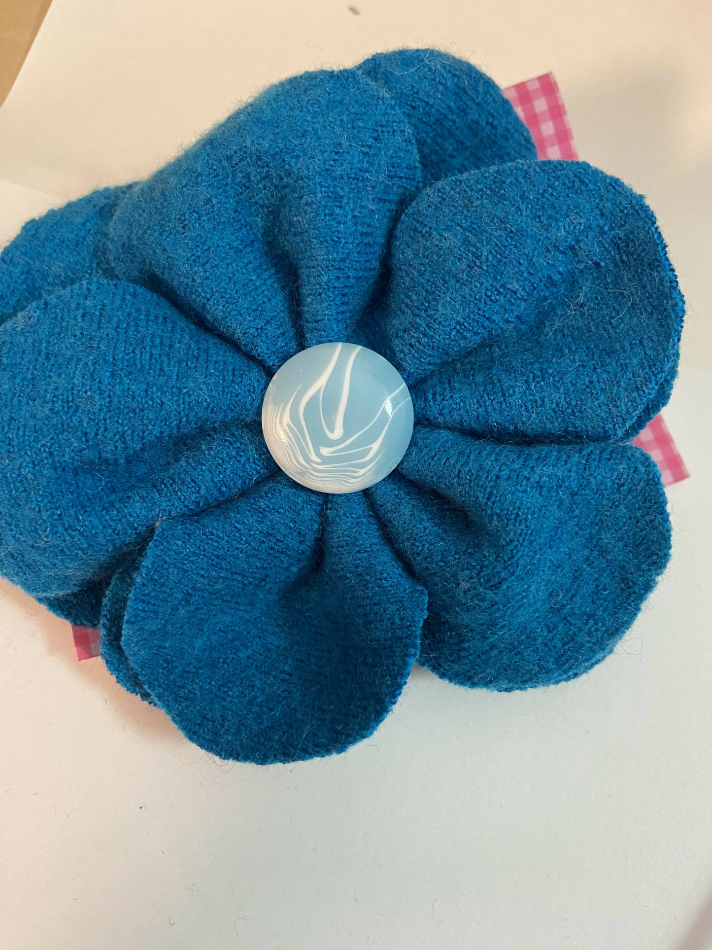 Repurposed Sweater Felted Wool Flower Brooch Pin