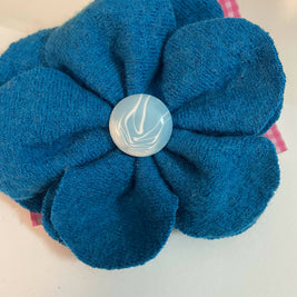 Repurposed Sweater Felted Wool Flower Brooch Pin
