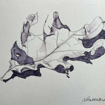 Oak leaf note card