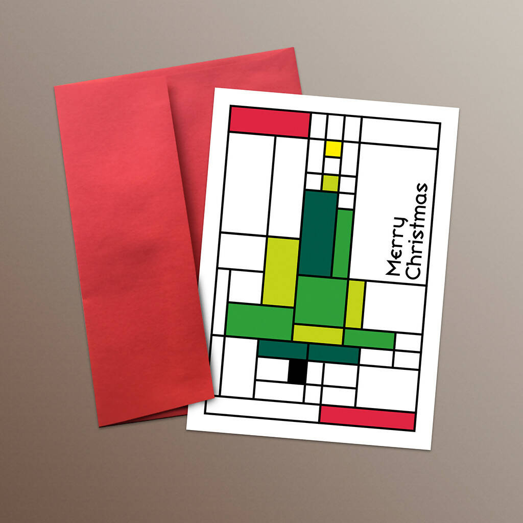 Christmas Cards, Piet Mondrian Style