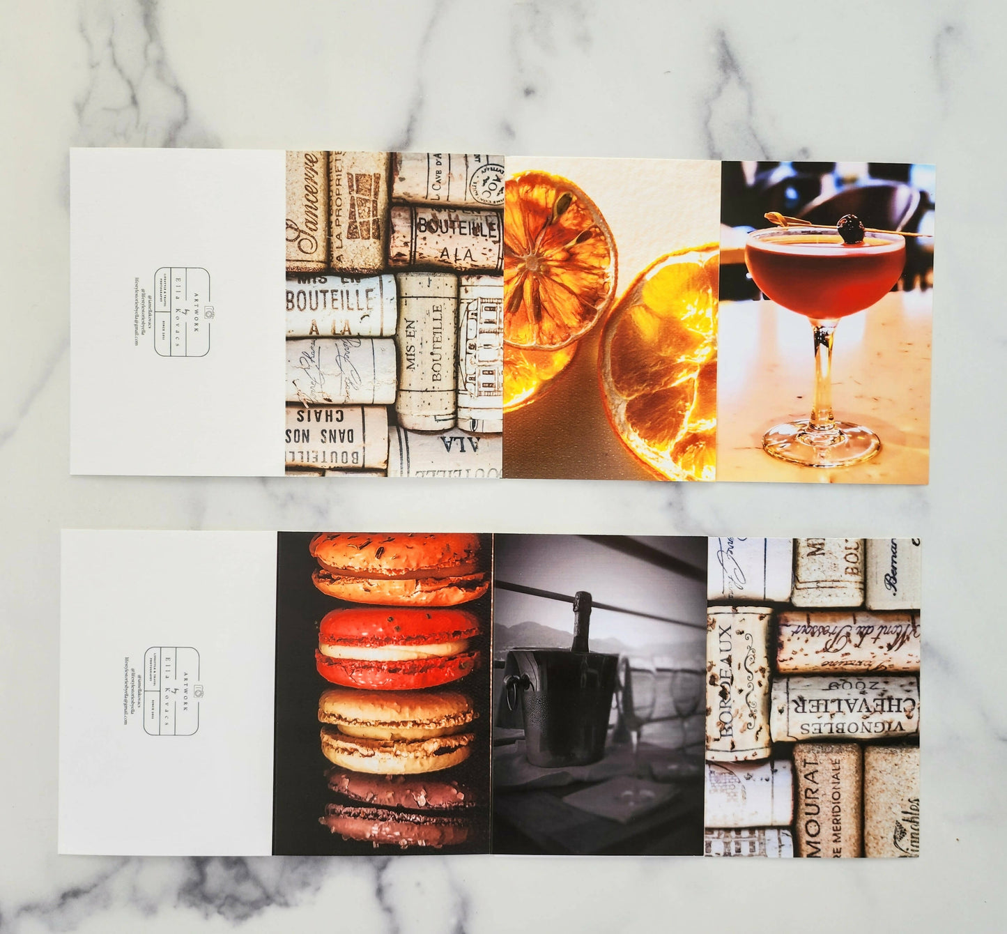 Food and Drinks Collection - Fine Art Greeting Cards, Pack of Six