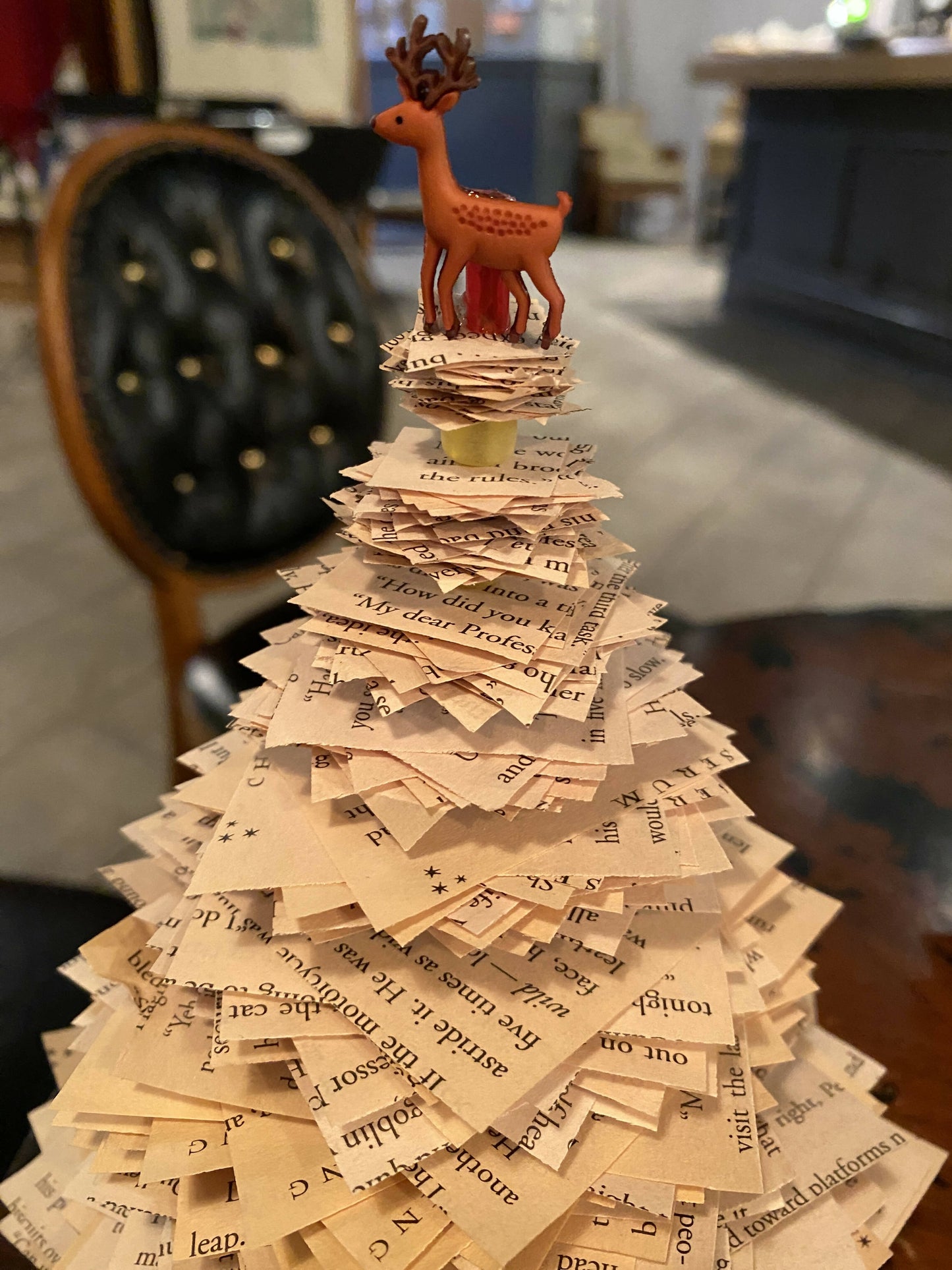 Book Page Christmas Trees