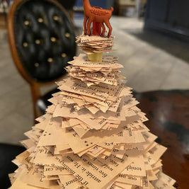 Book Page Christmas Trees