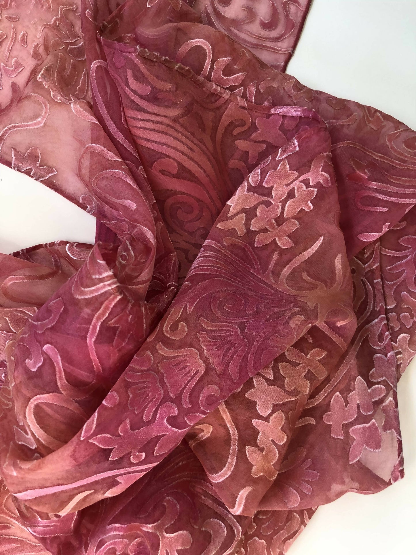 Devore Scarf: Art Nouveau