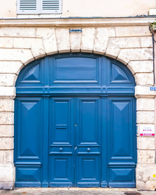 "Parisian Door Nr. 17" - 8"x10" Fine Art Print, matted and framed